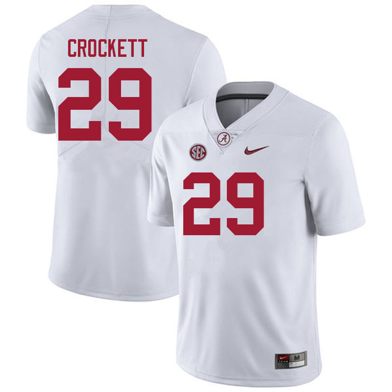 Men #29 Elijah Crockett Alabama White Tide College Football Jerseys Sale-White